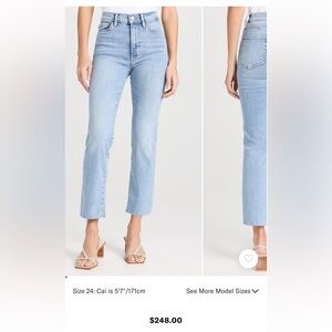 Frame Denim Light Blue Straight Leg Jeans